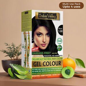 Indus Valley Natural Organic Damage Free Permanent Gel Hair Color, Ammonia Free,